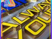 Chữ Nổi Mica Viền Inox