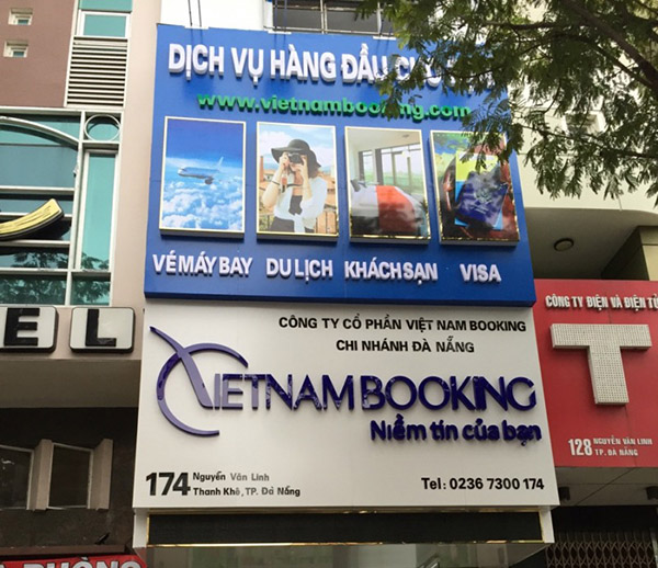 Mẫu bảng hiệu phòng bán vé máy bay đẹp