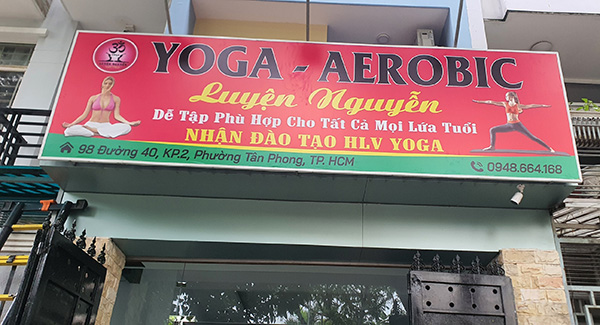 Mẫu bảng hiệu yoga đẹp