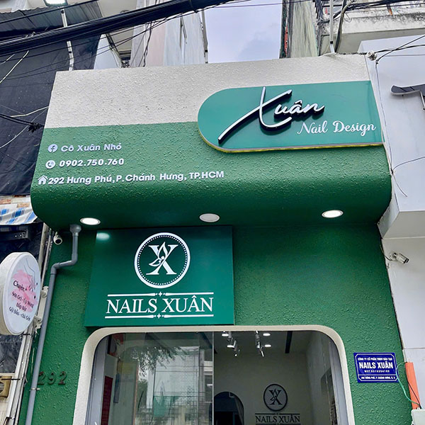 Thi công mặt dựng màu xanh lá chuyên nghiệp