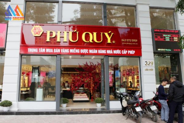 Mẫu bảng hiệu tiệm vàng Phú Quý