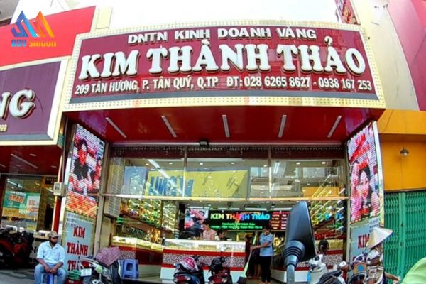 Mẫu bảng hiệu tiệm vàng tiệm bạc Kim Thành Thảo