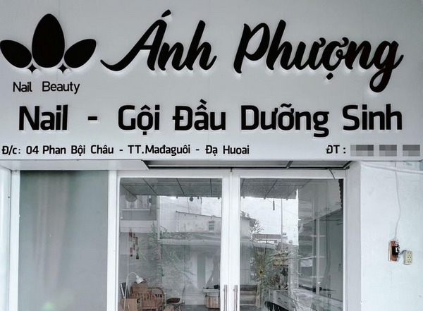 Bảng hiệu alu tiệm Spa Ánh Phượng