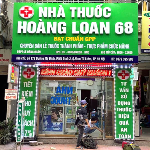 Làm bảng hiệu alu nhà thuốc tây chuẩn