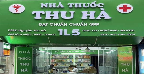 Làm bảng hiệu alu nhà thuốc Thu Hà